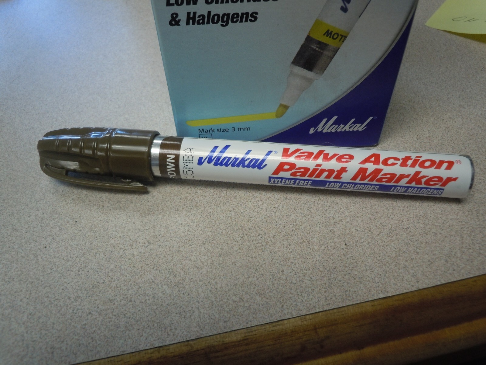 Markal 96809 Permanent Valve Action Paint Marker, Medium Tip, Brown Color 10 pk