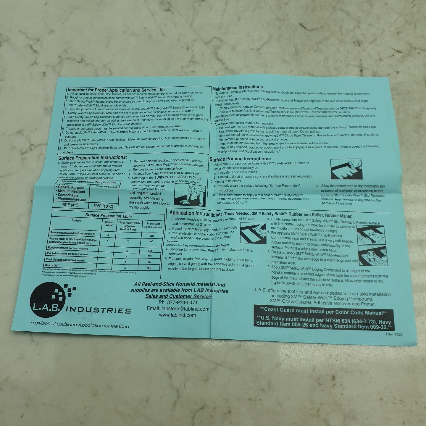 Ability One 7220-01-648-0982 6″ x 30′ Anti Slip Tape 24 Grit 710 Material Black
