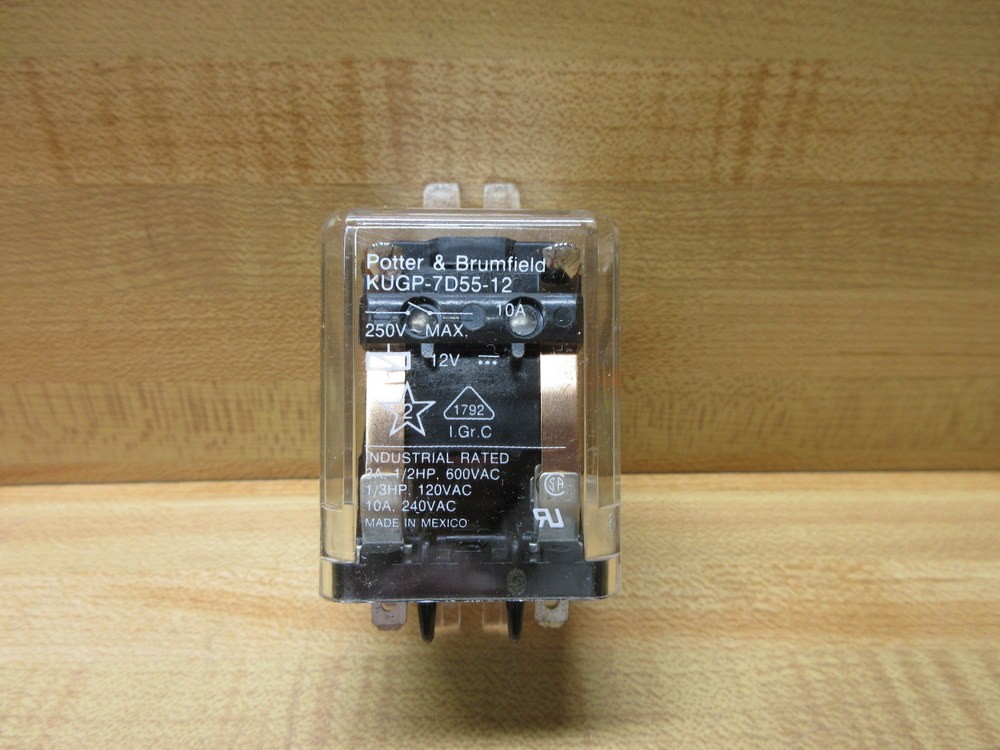 Potter & Brumfield KUGP-7D55-12V DC Relay KUGP-7D55-12VDC