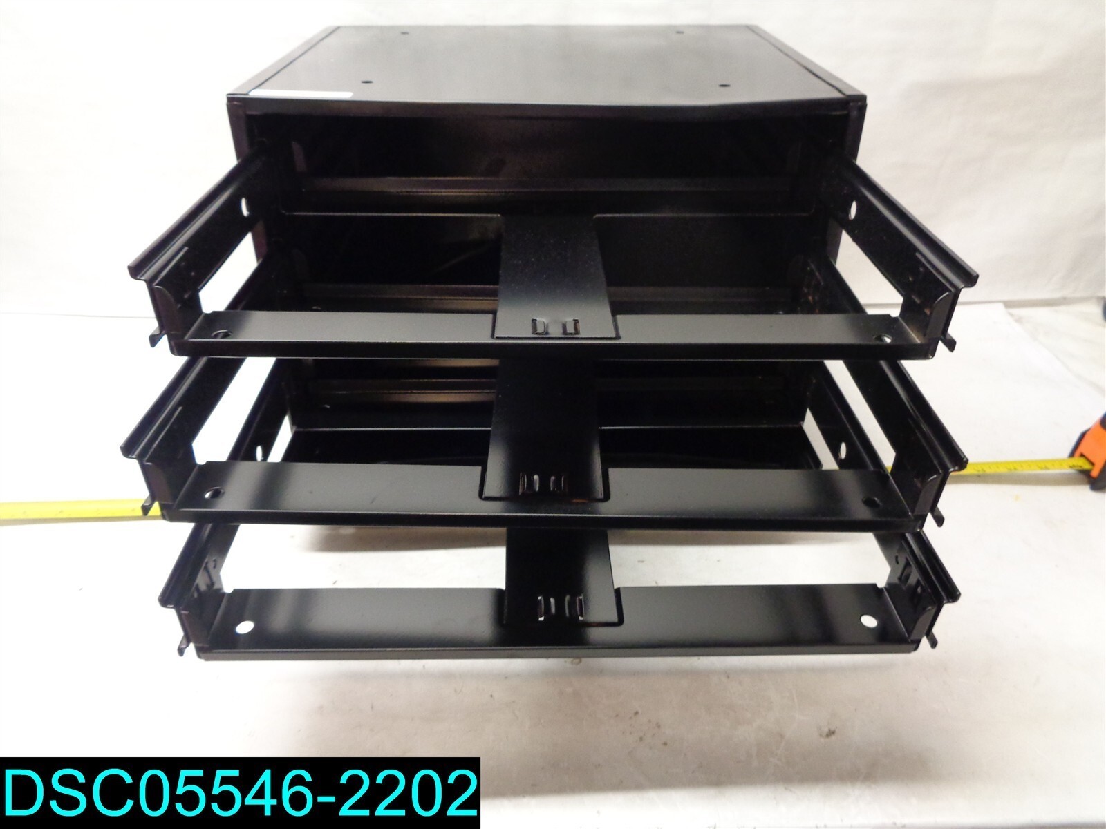 DENTED Durham Slide Rack 307-08-S561 Compartment Storage Boxes Fits Four Boxes
