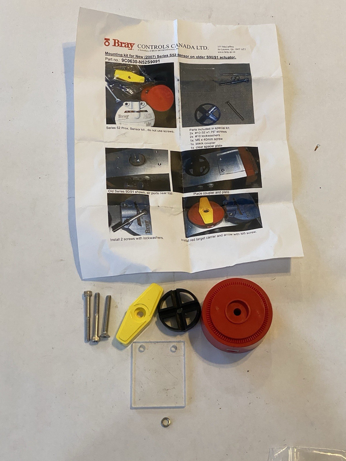 Bray 9C0630-N52S9091 Mounting Kit For S52 Sensor