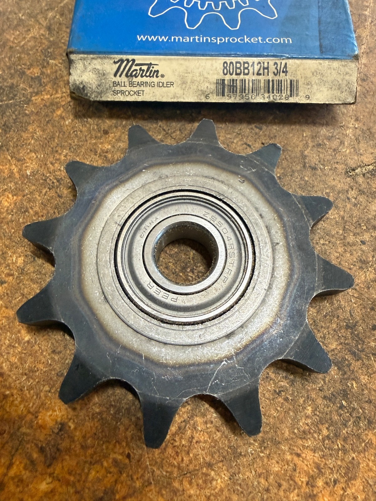 MartiN 80BB12H-3/4″ Idler Sprocket Insert Bearing 204KRR2 for #80 Roller Chain*