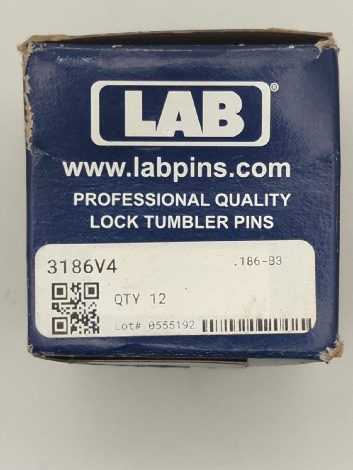 LAB 3186V4 .186-B3 Universal Bottom Crown Lock Tumbler Pins Box of 12 Vials New