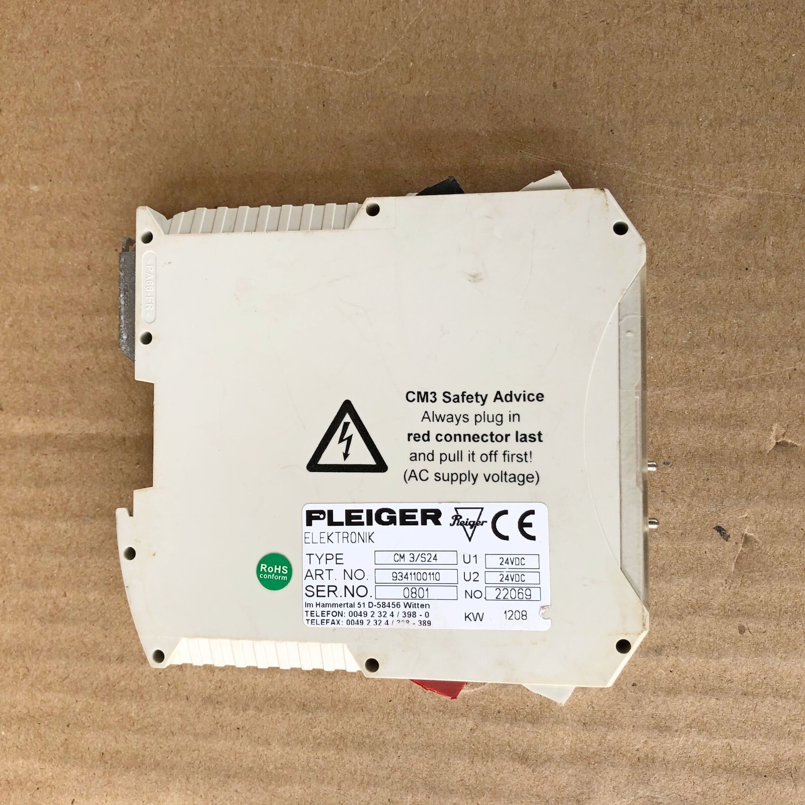 PLEIGER CM3/S24 CONTROL MODULE CM3S24 9341100110 [2]