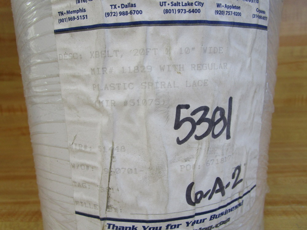 Midwest Industrial Rubber 11829 MIR XBelt 20′
