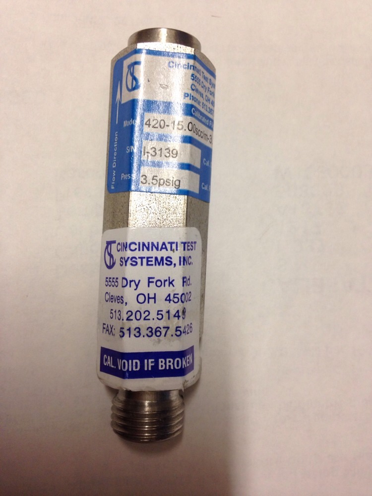 Cincinnati TEST SYSTEMS 420-15.00scc/m-3.5psig-21, EX0I3139, EX0I3135, Lot Of 4