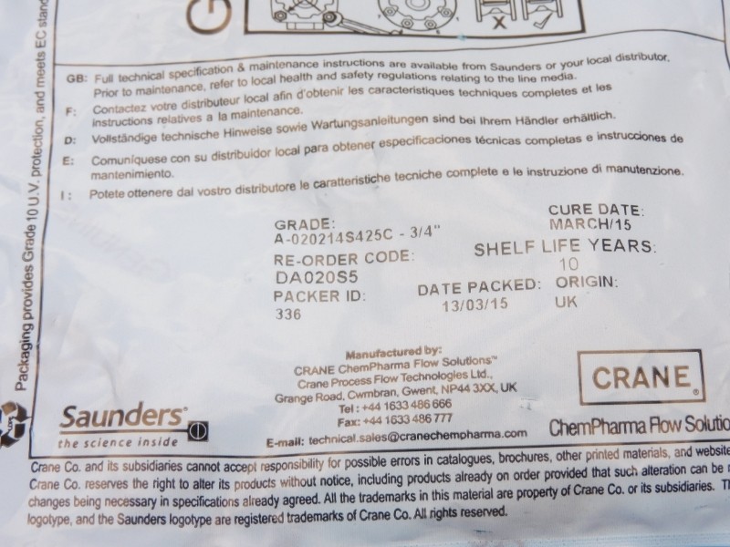 SAUNDERS A-020214S425C-3/4″ NSMP