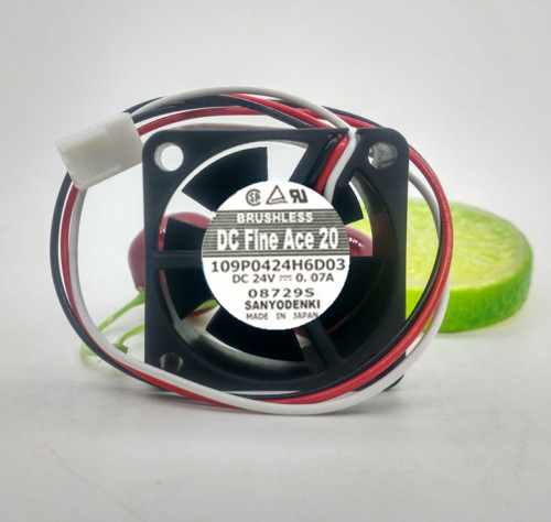 1pcs SANYO 109P0424H6D03 Fan 40*40*20mm DC24V 0.07A 3pin double ball fan