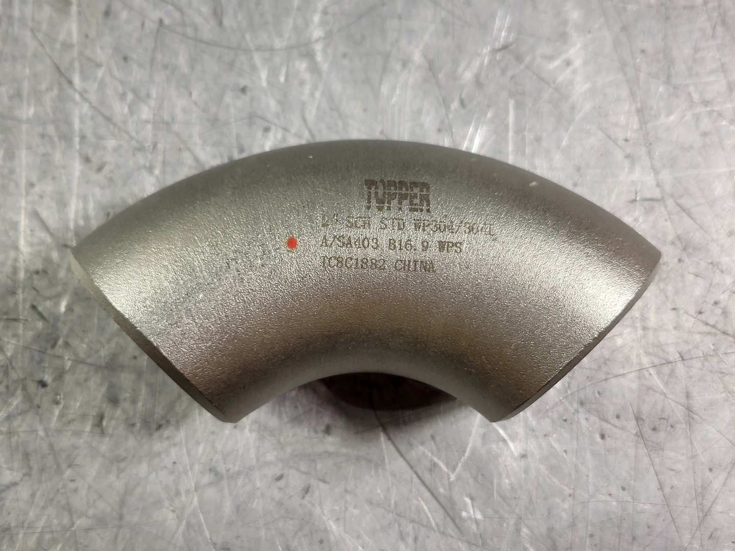 SURPLUS NEW TOPPER 2″ 90 Deg Buttweld Elbow SCH STD WP304/304L A/SA403 B16.9