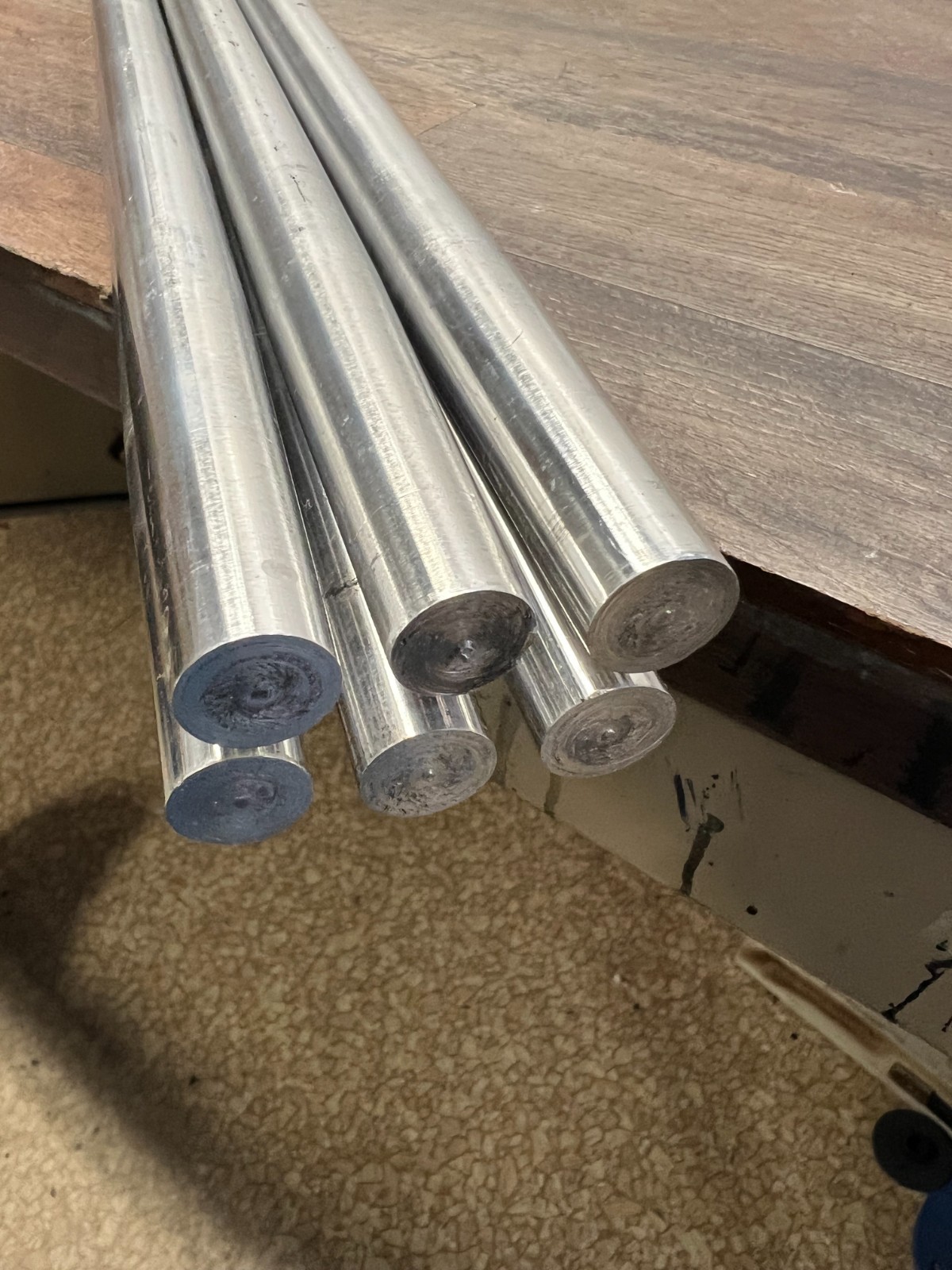 Lot of (6) Lab Frame Rod 3/4″ x 39″ with 1 Rounded End 1 Flat Tapered End