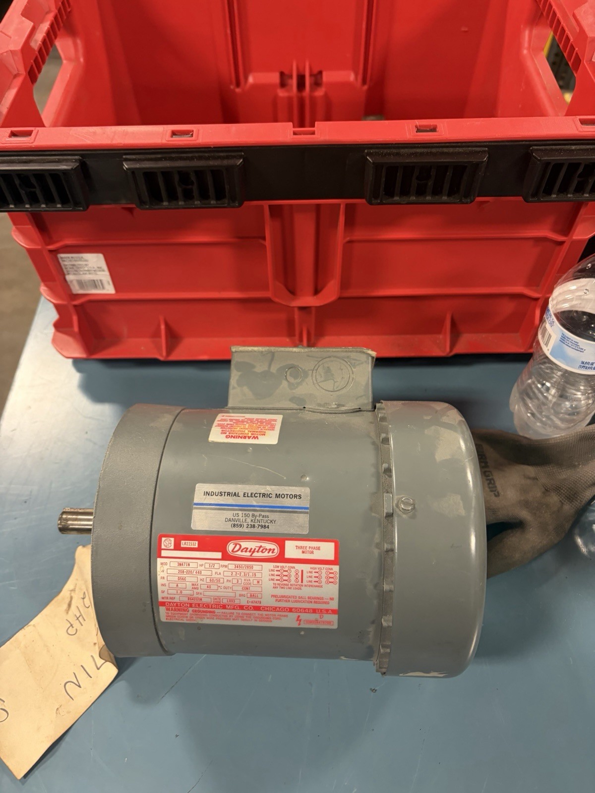 NEW NO BOX Dayton 3N471N Industrial Motor 3450/2850 RPM 1/2HP
