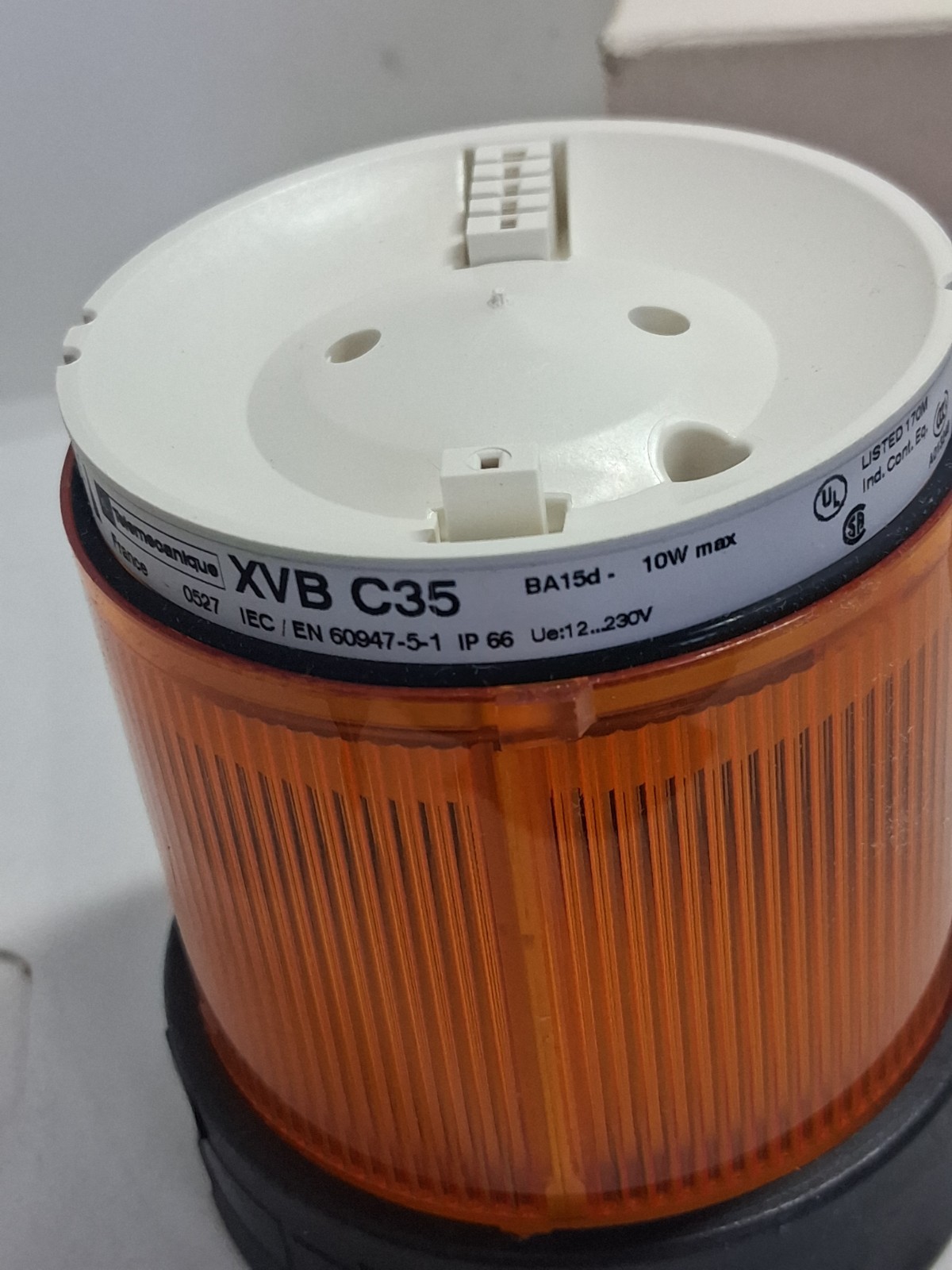 TELEMECANIQUE XVB C35 STACK LIGHT AMBER STEADY 12-230V NIB