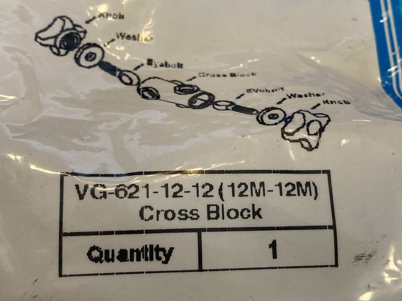 SOLUS/ VALU GUIDE VG-621-12-12 ROD TO ROD CROSS BLOCK ASSEMBLY-NOS- 21 AVAILABLE