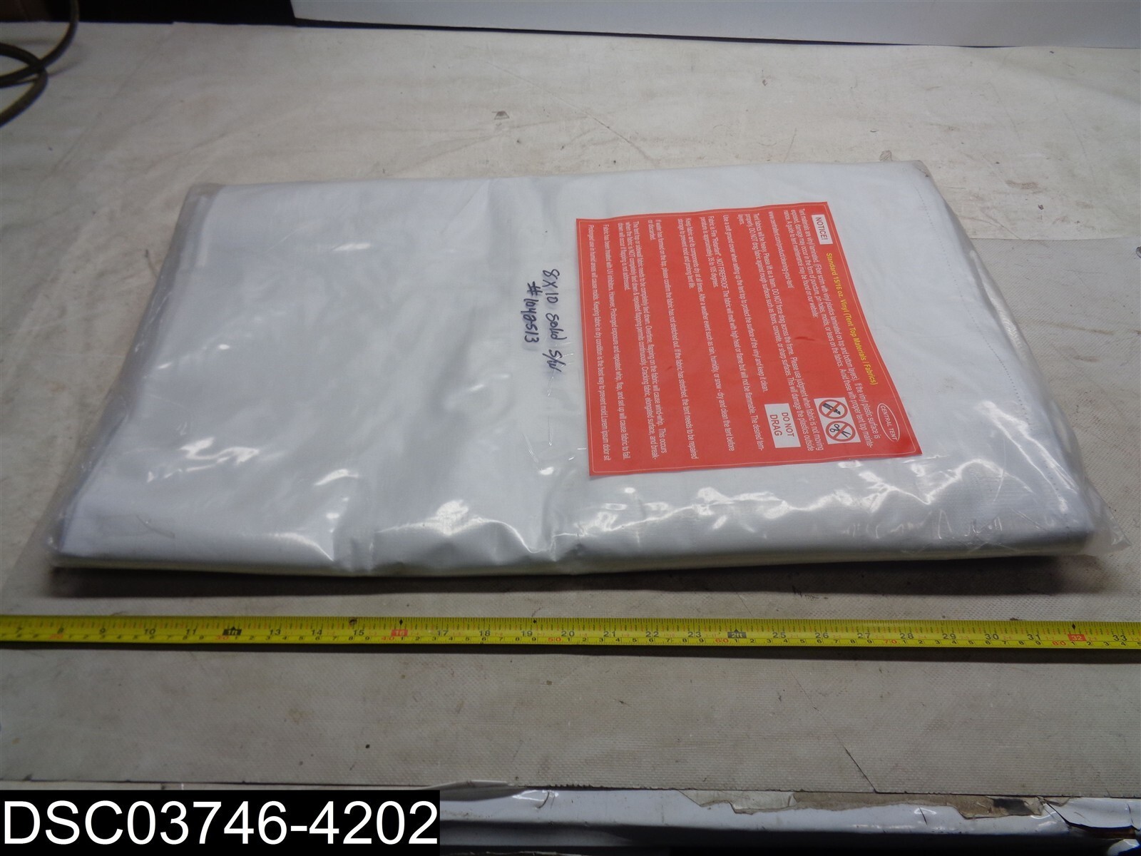 1042513 8′ X 10′ S/W Solid White 15/16 OZ Vinyl Tent Top