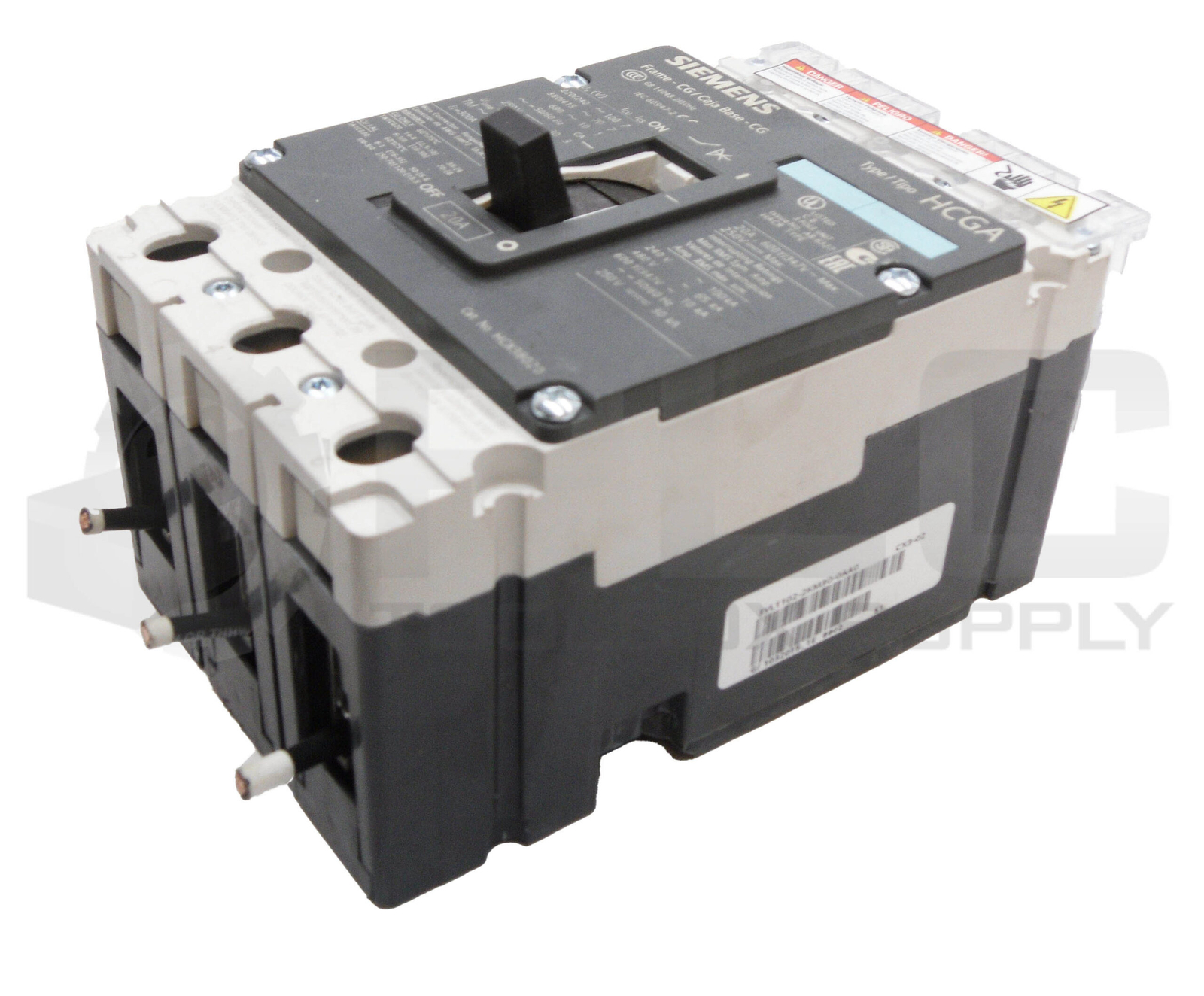 SIEMENS HCX3B020 CIRCUIT BREAKER 20A 50/60HZ 600V HCGA 3VL1102-2KM30-0AA0