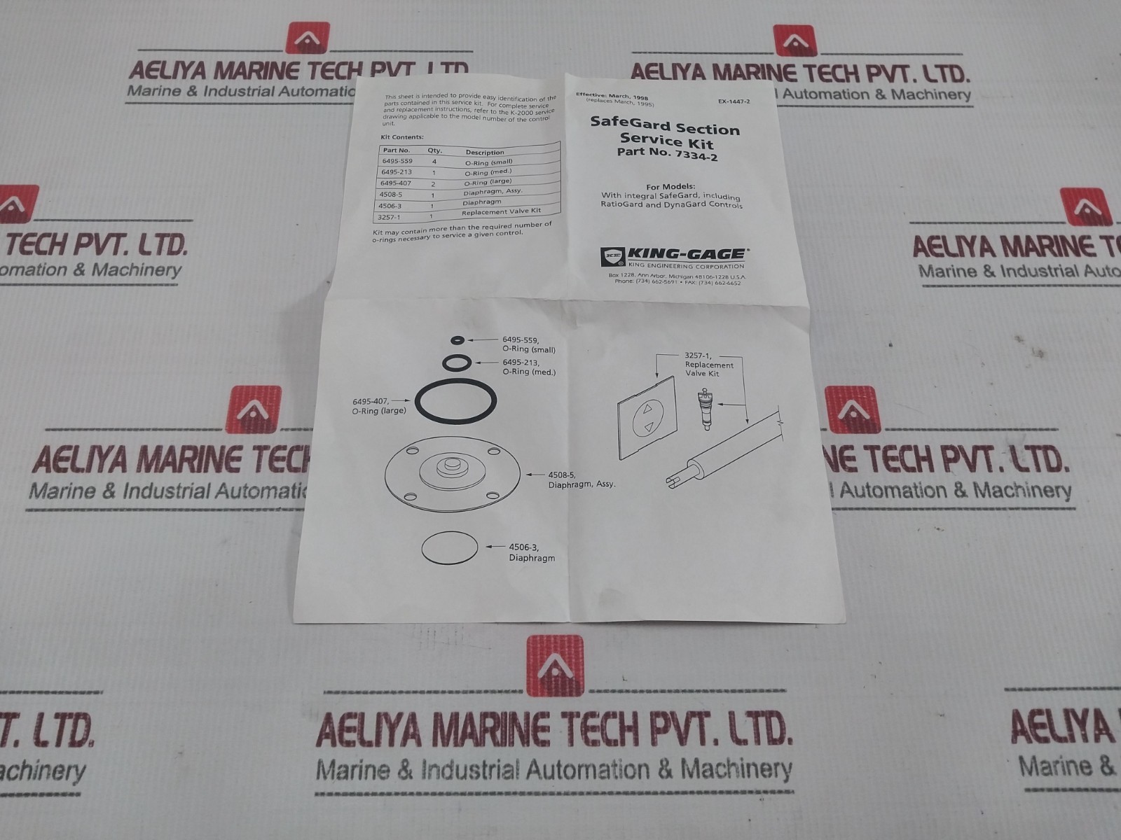 KING ENGINEERING 7334-2 Safe Guard Service Kit