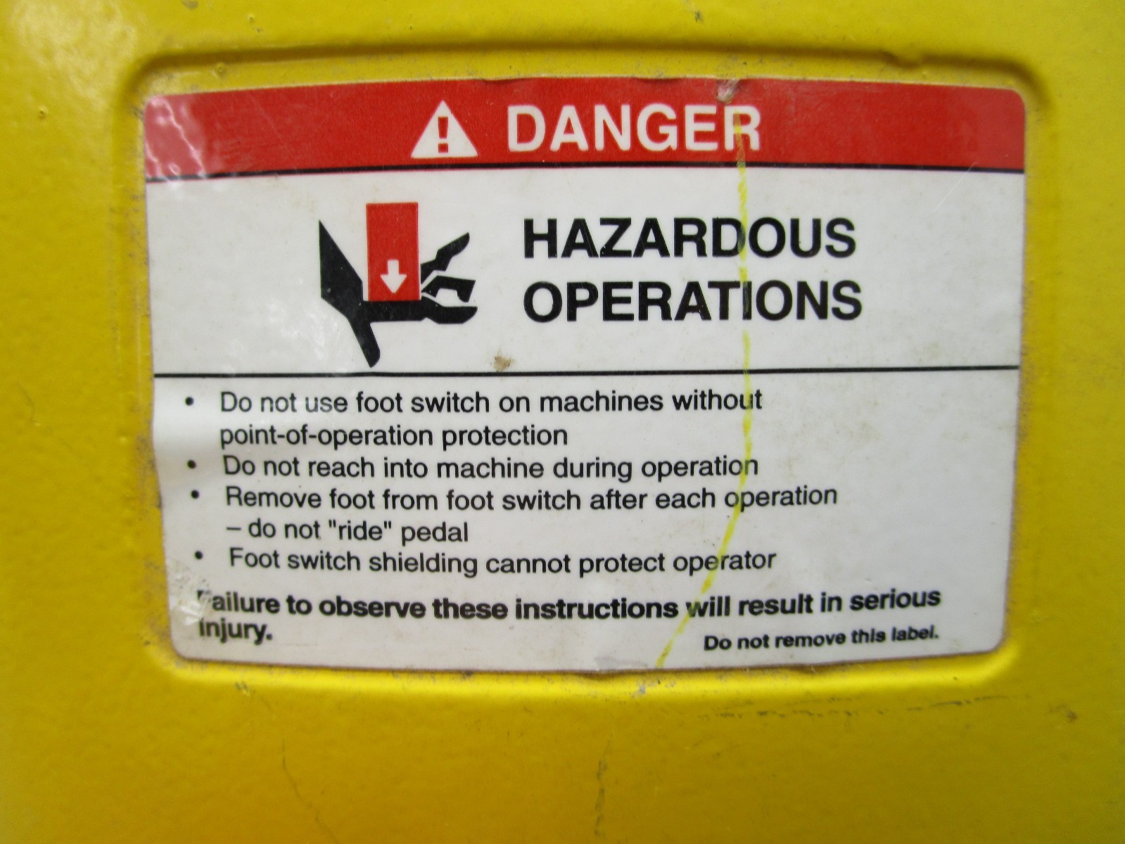 Square-D 9002 AC8 Foot Switch Safety Cover