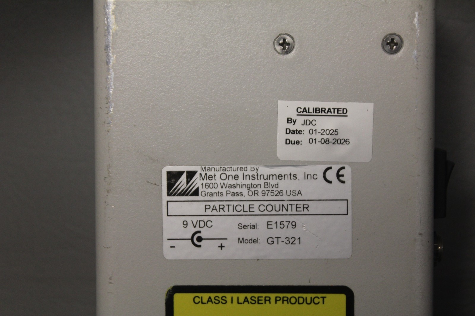 MET ONE PARTICLE COUNTER GT-321