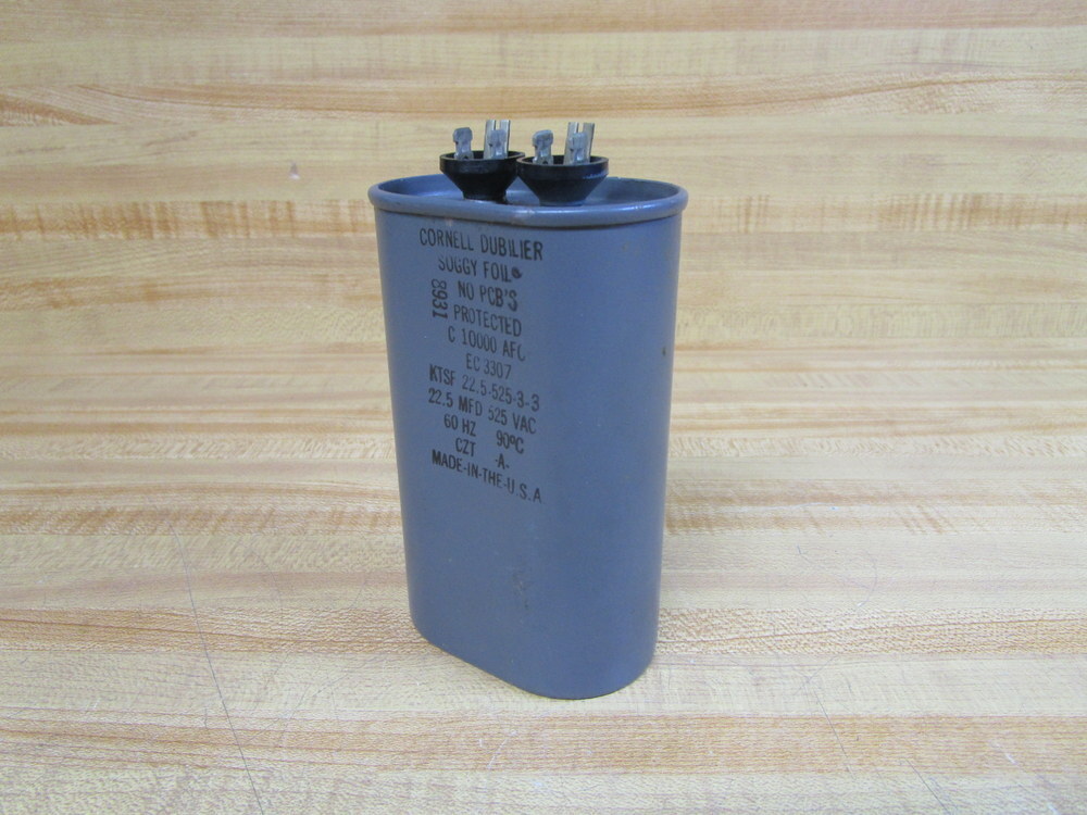 Cornell Dubilier KTSF22.5-525-3-3 Capacitor 22.5MFD 525VAC8931