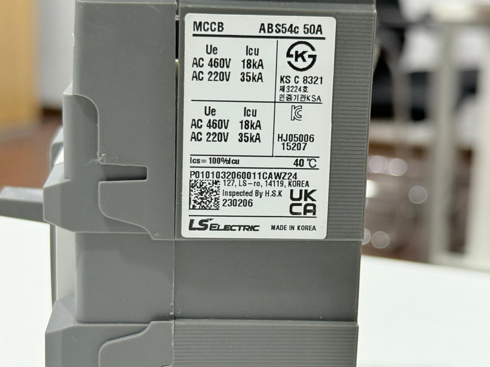 LS ELECTRIC METASOL MCCB ABS54C 50A 4P | MOLDED CASE CIRCUIT BREAKER |