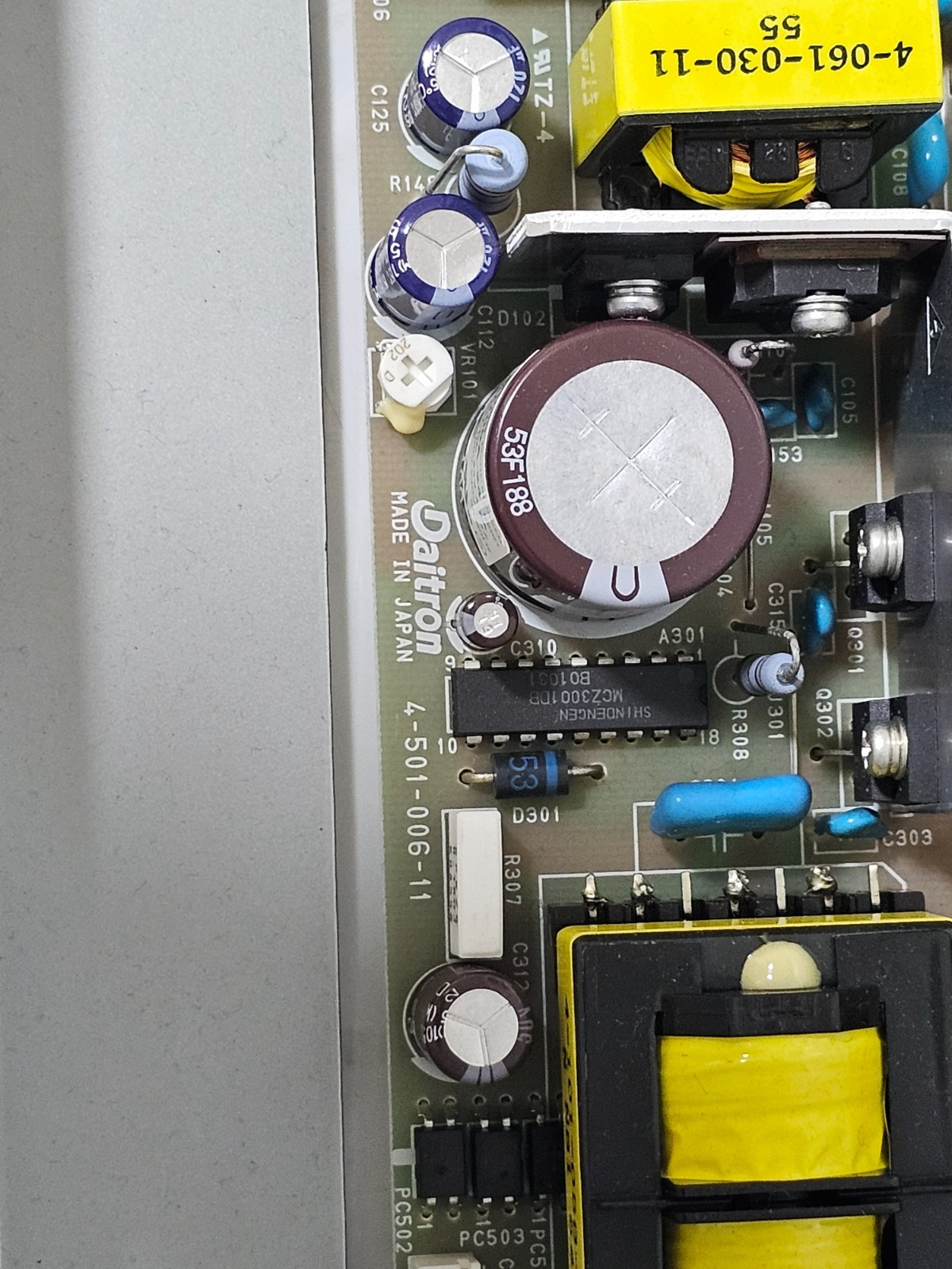 Daitron DEC-0111A-1, 04010-02001-01 Board w/ 4-501-006-11, 4-501-021-11 PSU