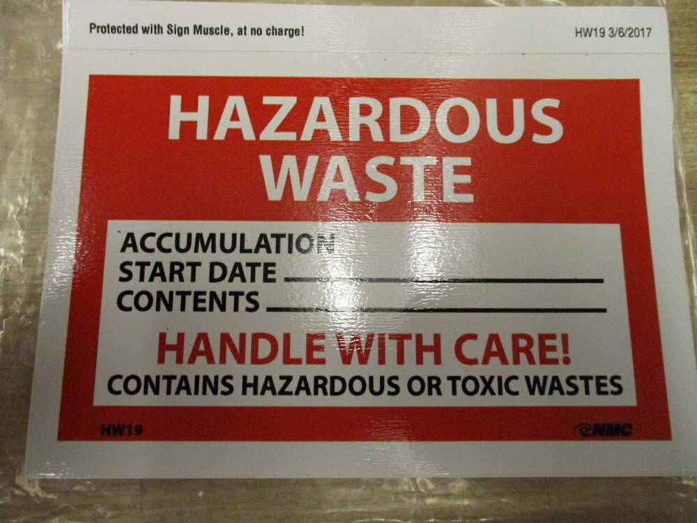 NMC HW19 Hazardous Waste Label (Pack of 25)