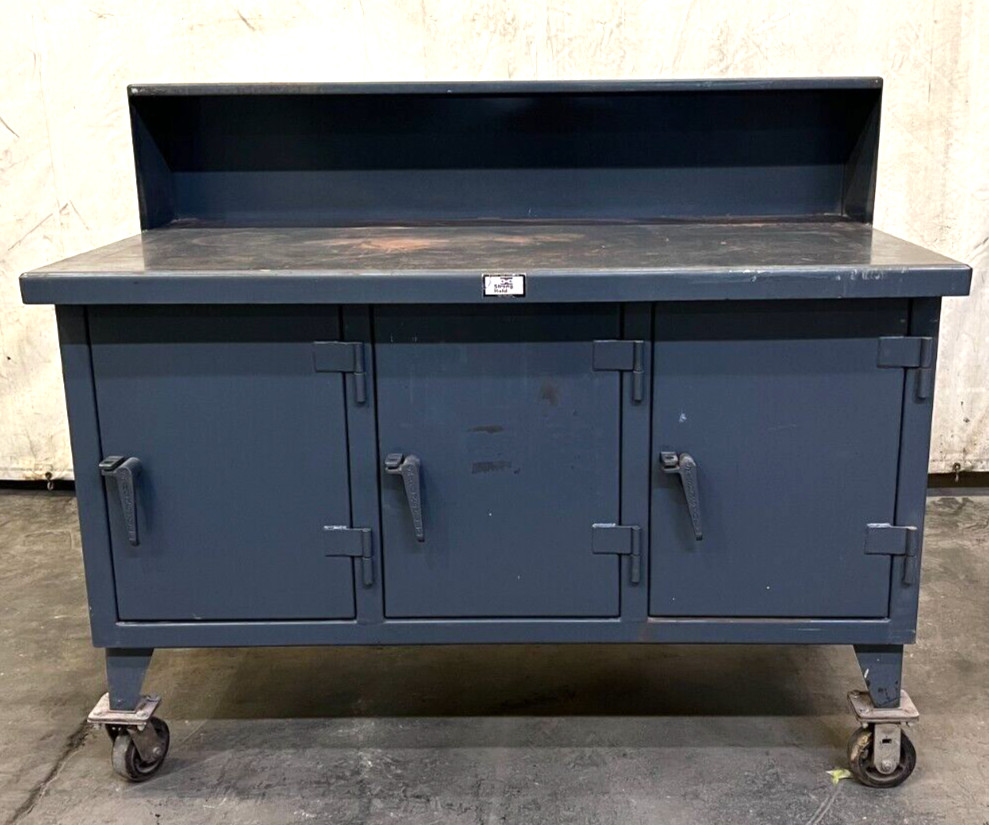 STRONG HOLD WORKBENCH CABINETS 60″ OAL 34-1/2″ WIDTH UPPER SHELF 60-3/8″