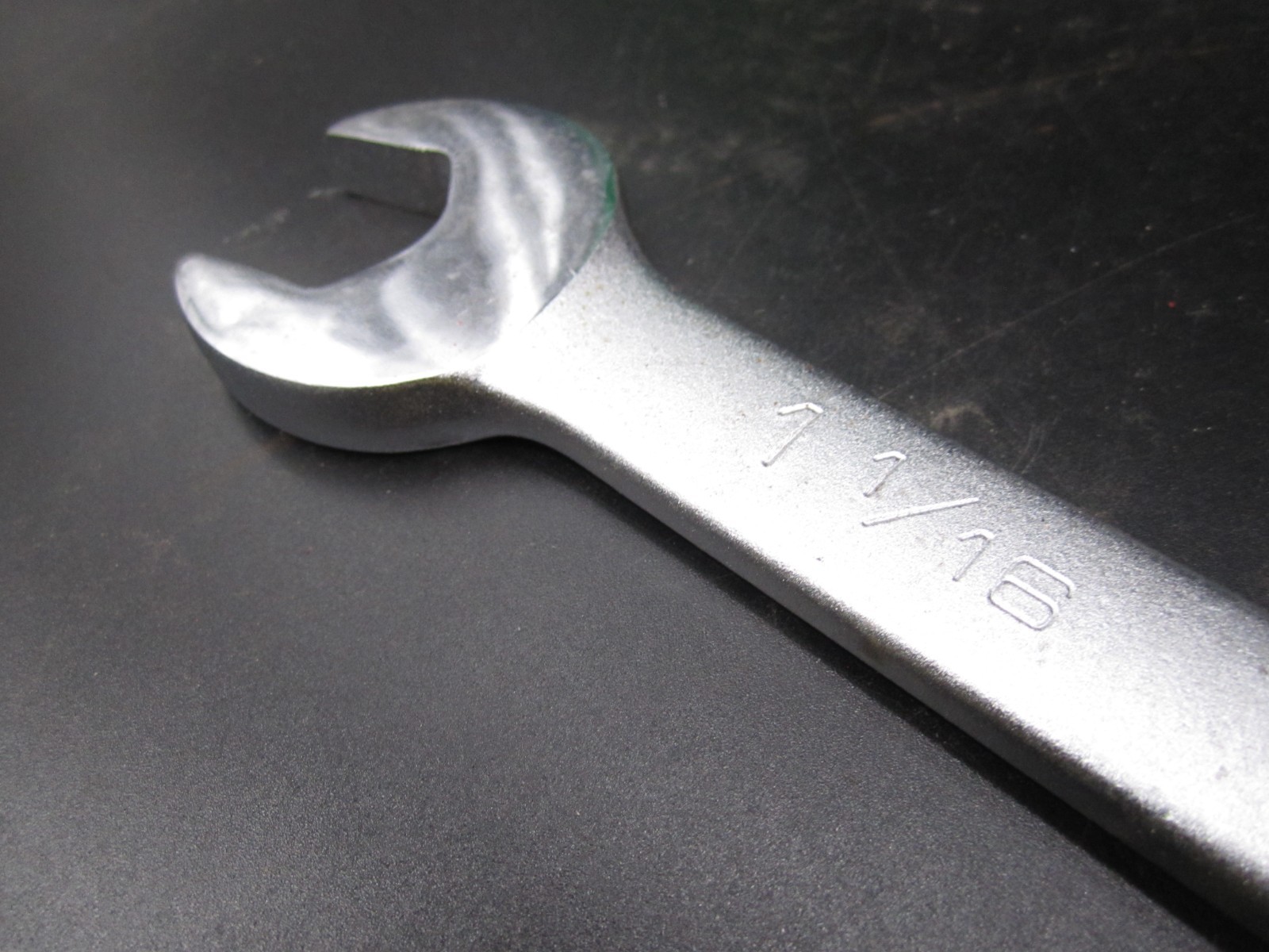 Wright Grip 1134 1-1/16” Open End Wrench satin finish Used Free Shipping