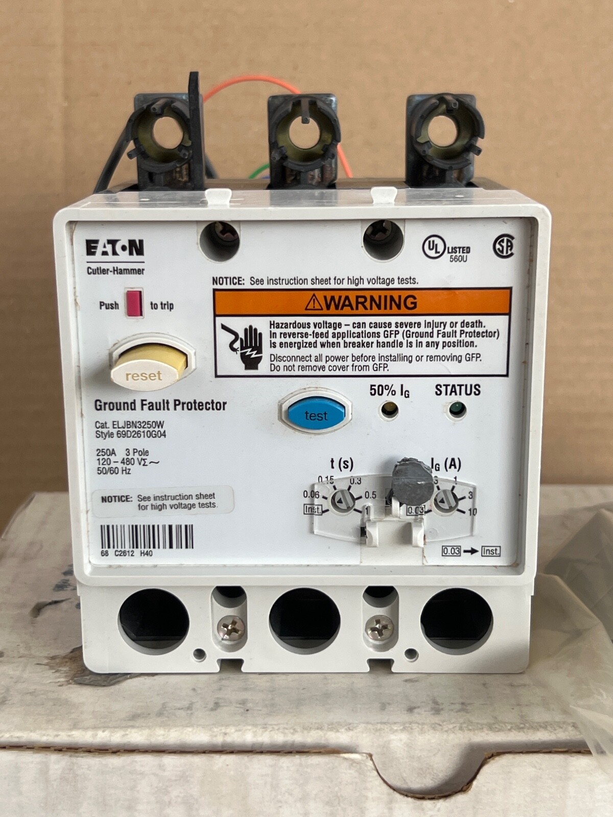 EATON GROUND FAULT PROTECTOR ELJBN3250W