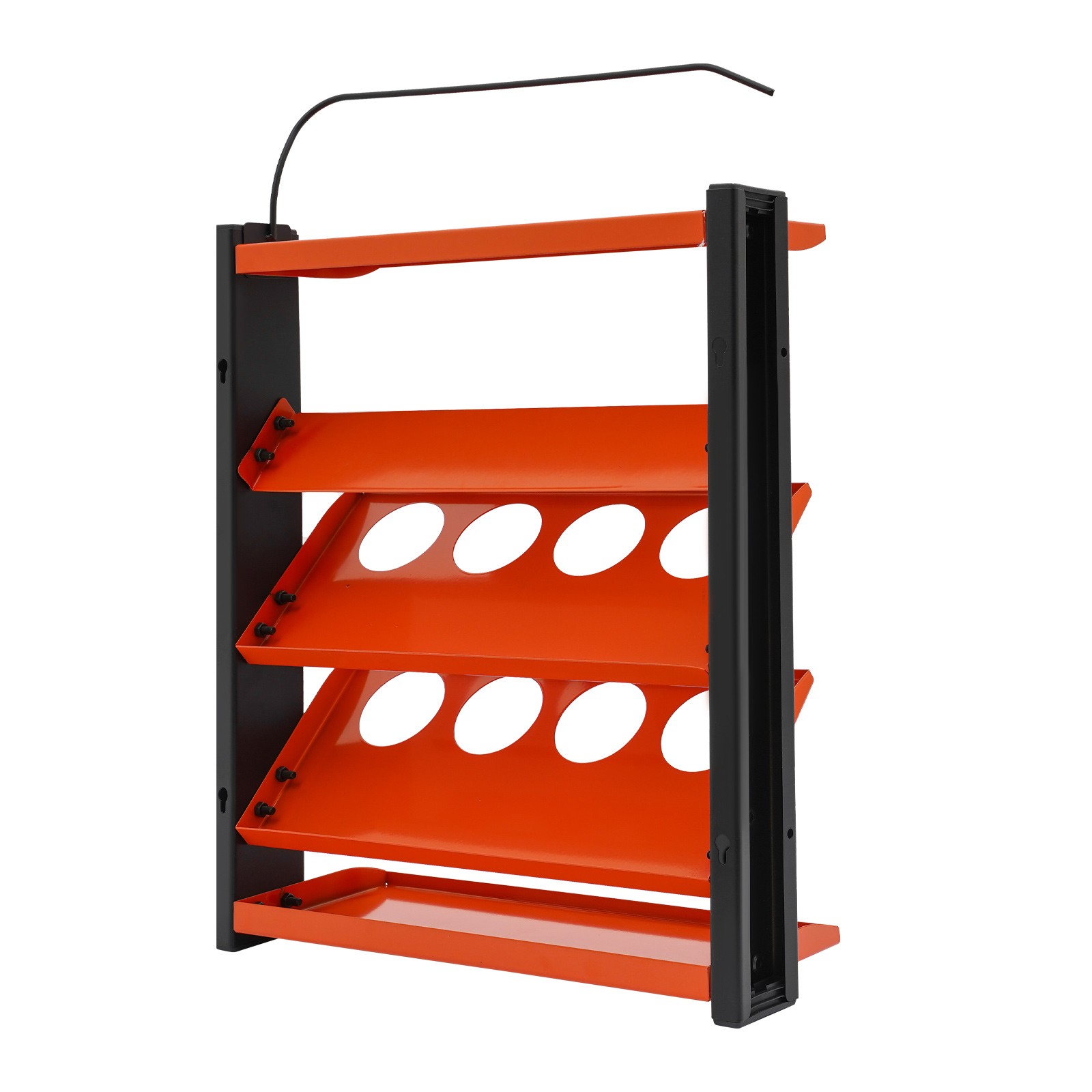 Shelf Spray Can Holder Lube Can Wall Mount Storage Rack Paint Organizer Orange