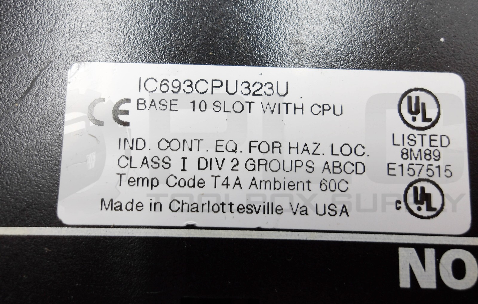 GE FANUC IC693CPU323U BASE 10 SLOT W/ CPU