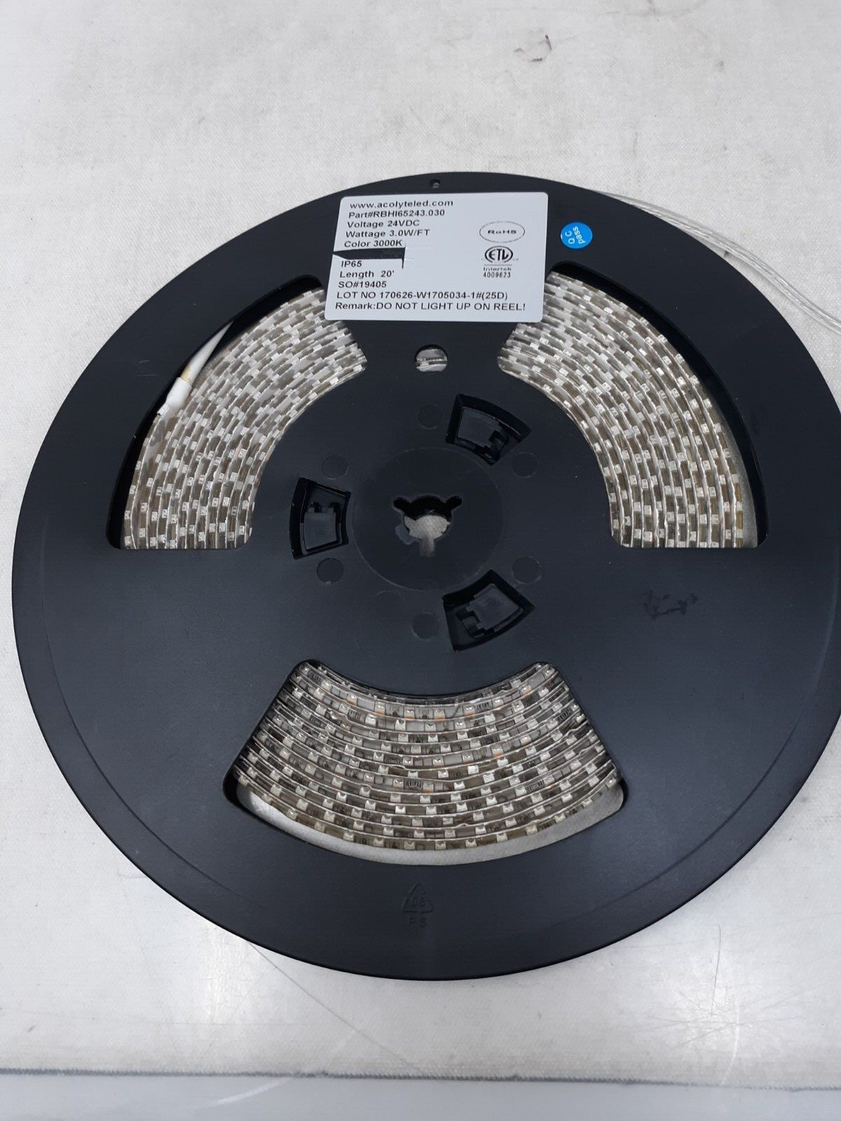 Acolyte LED Tape Light Ribbonlyte 24V, 20′, 3W, RBHI65243.030