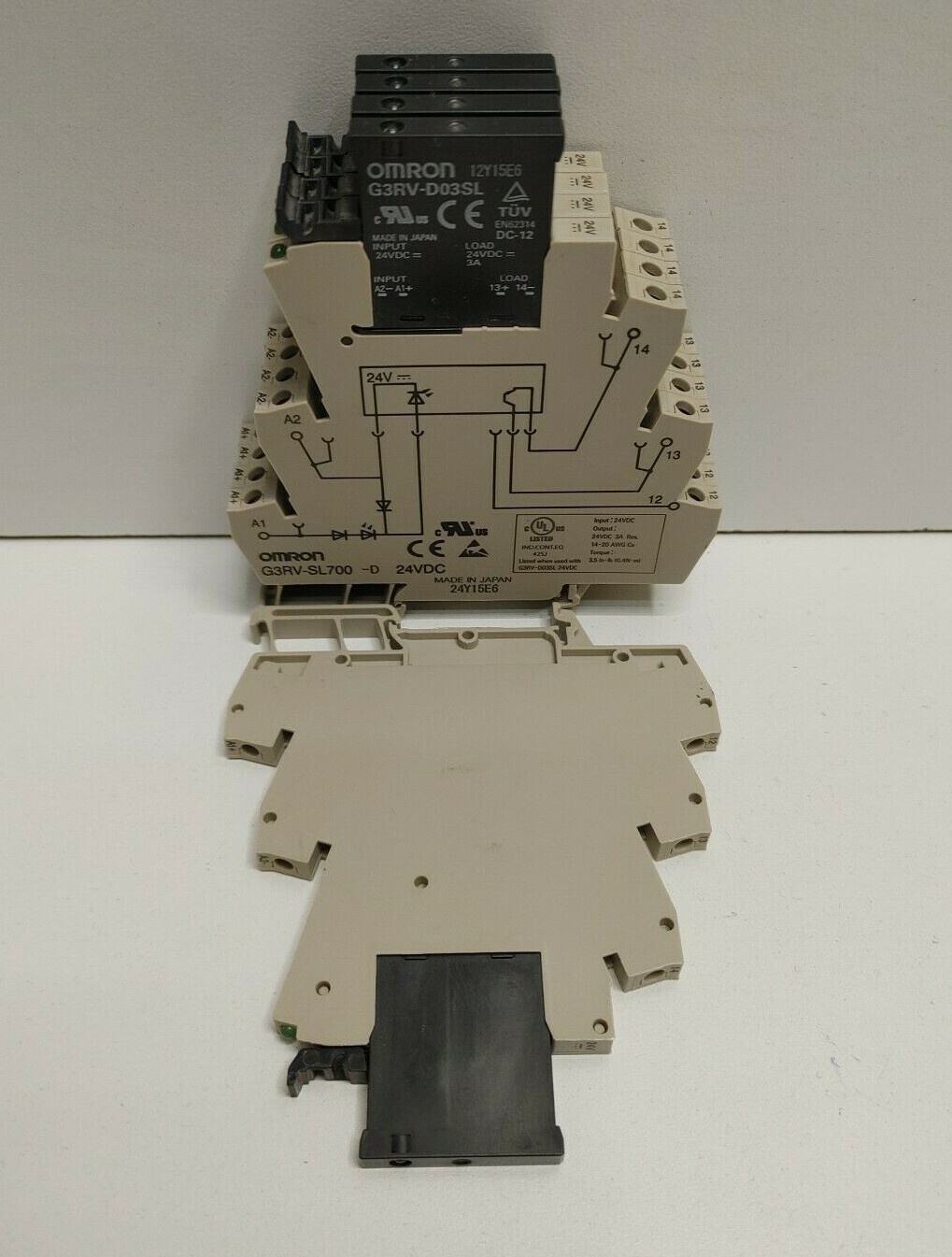 LOT OF 5 NEW OLD STOCK! OMRON 24V SOLID STATE RELAYS G3RV-SL700-D DC24