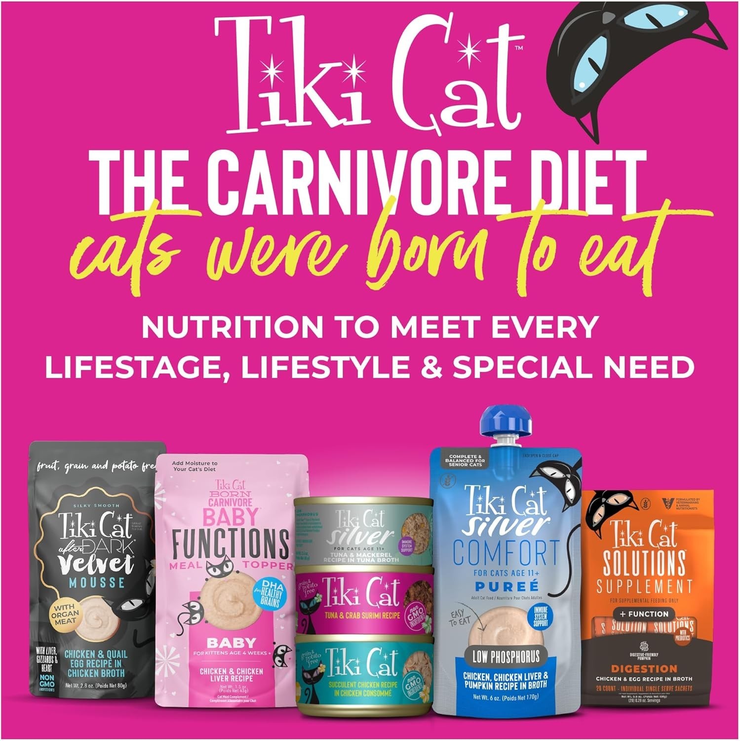 Tiki Cat Friends Tuna Favorites Wet Cat Food Variety Pack, 2.8 oz., Count of 36