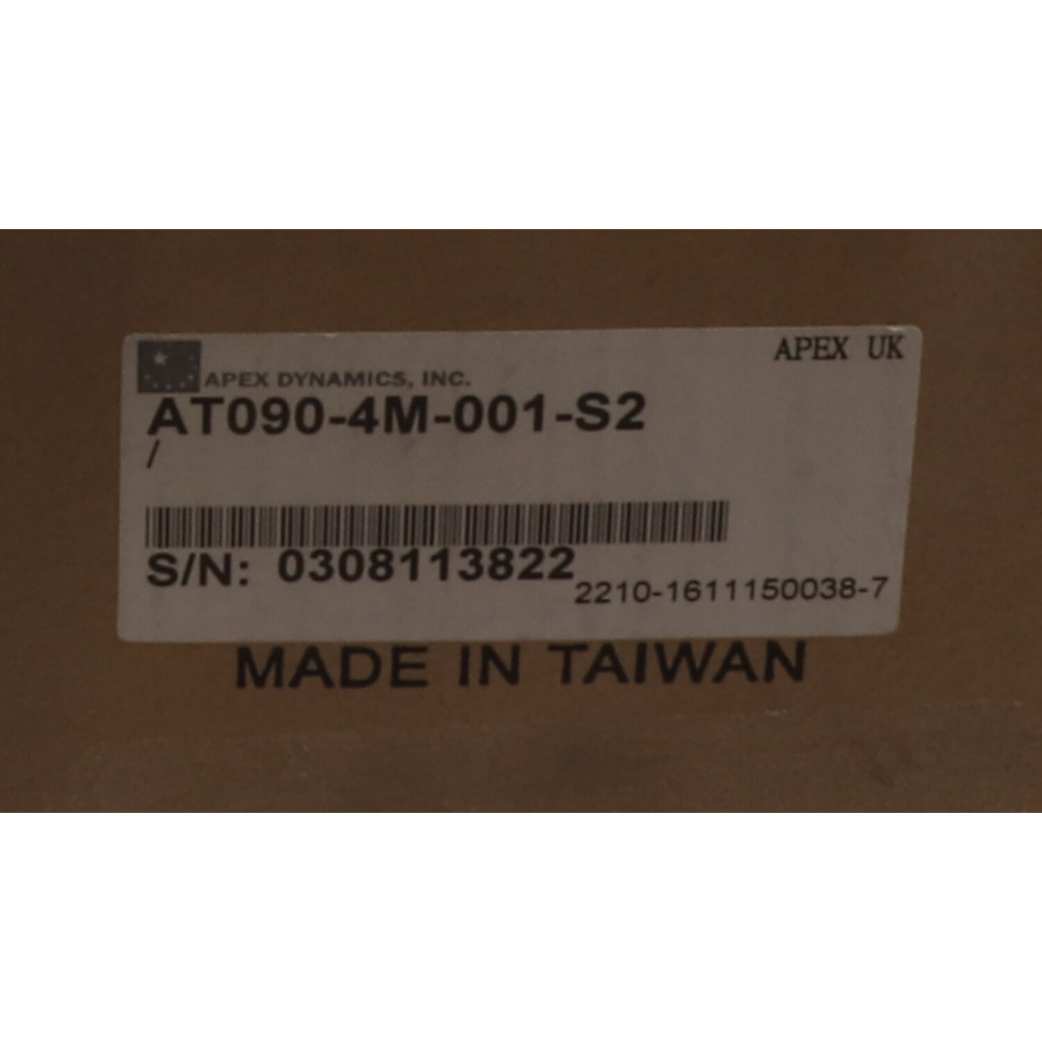 Apex Dynamics Inc AT090-4M-001-S2 Spiral Bevel Gearbox I=1 NEW NFP