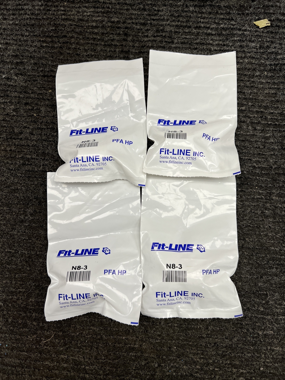 New Lot of 4 Fit-Line N8-3 1/2″ Flare Nut