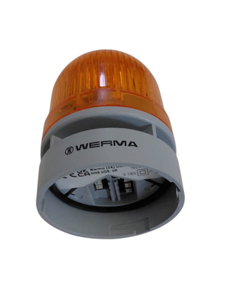 WERMA EvoSIGNAL Mini TwinLIGHT Combi 46031075 Amber Beacon 24V AC/DC IP66