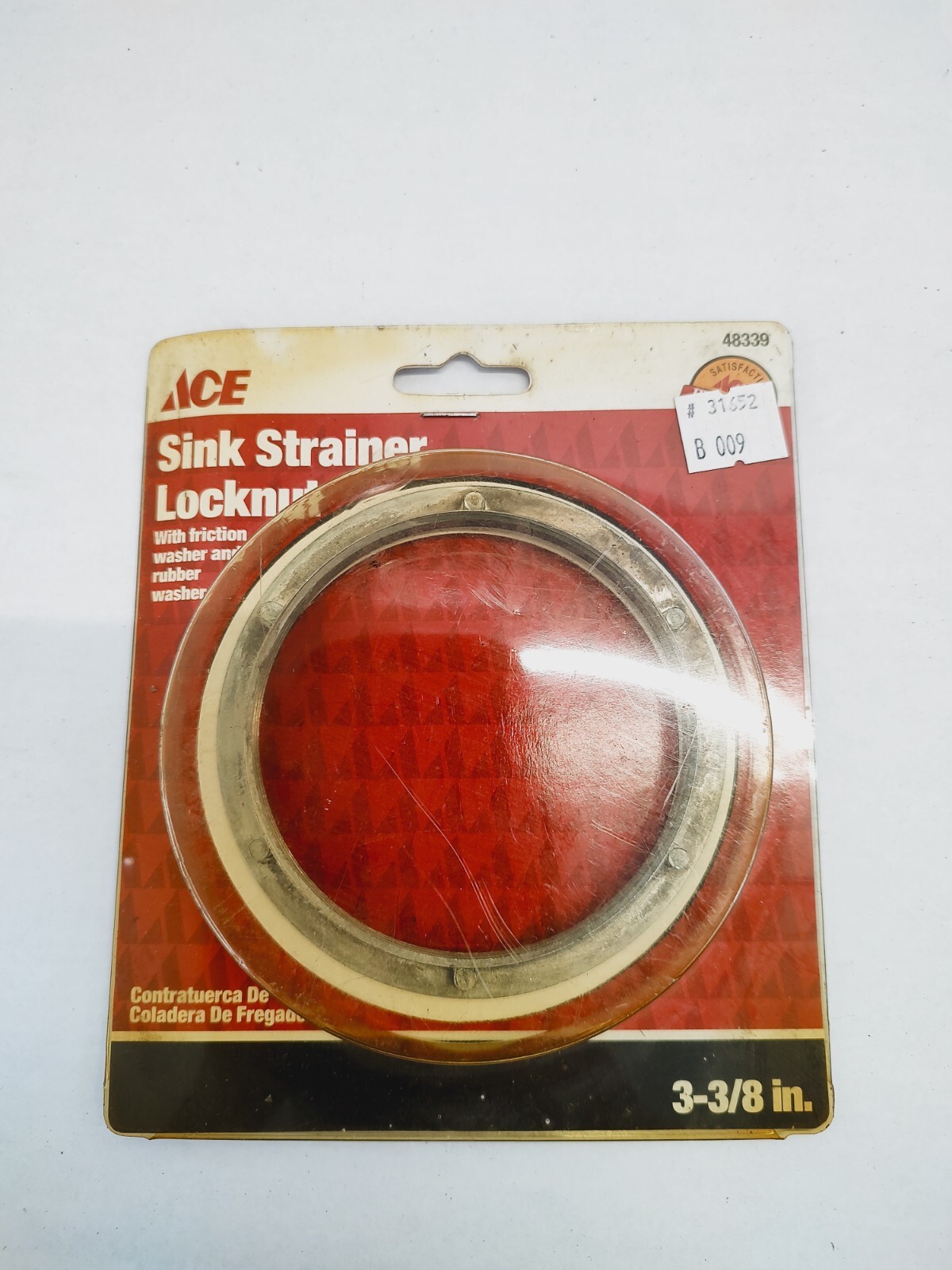 ACE 48339 Sink Strainer Locknut W/ Friction Washer & Rubber Washer