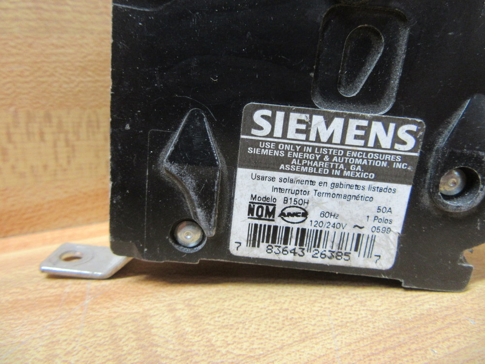 Siemens B150H Circuit Breaker 50A