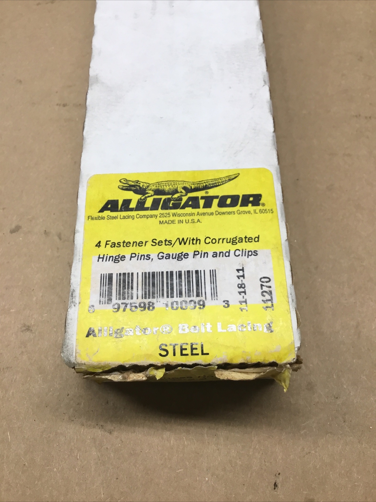 Box Of 8 Alligator 7-30 Steel Belt Lacing Fastener Sets 3/32”-9/64” #710G11PR7