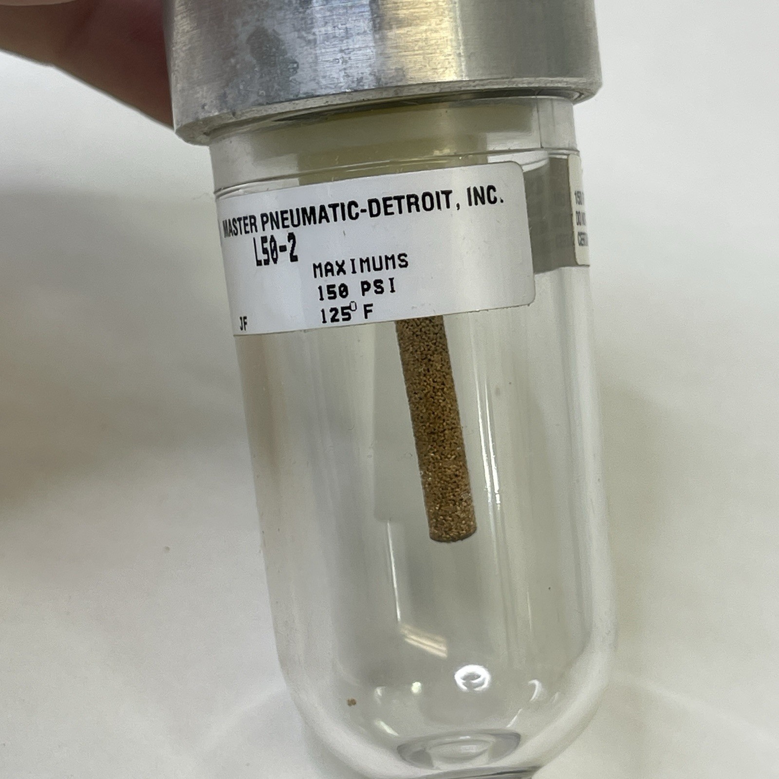 Master Pneumatic L50-2 Wick Lubricator NOS Detroit USA 1/4″ Inline Air Oiler