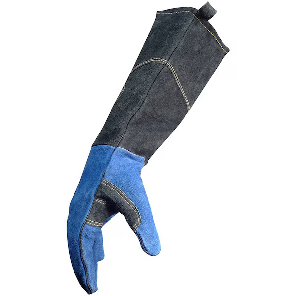 Caiman 1506 Welding Gloves, Gauntlet Cuff, Reinforced Thumb, Premium Cowhide, ,