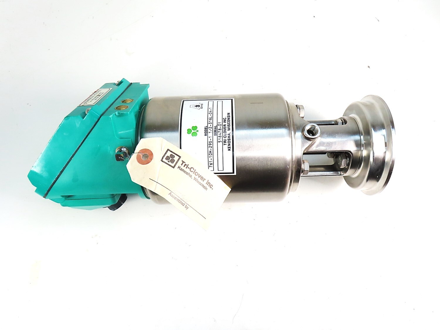 Tri-Clover 761-10M-29S-1 1/2-316L-04-1 Stainless Steel Air Actuated Valve NEW