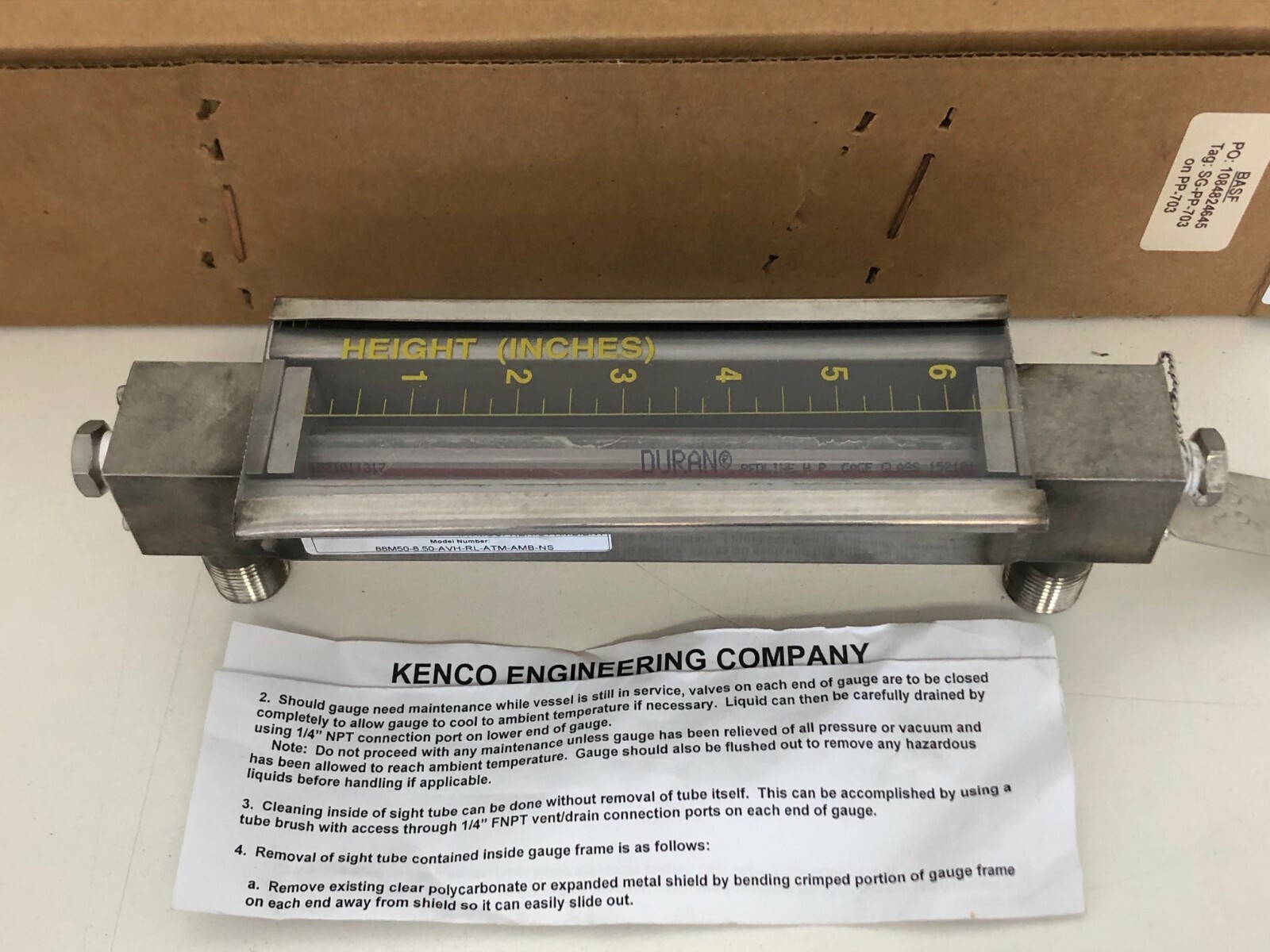 NEW IN BOX! KENCO 100-PSIG AMBIENT FLOW METER GAUGE 88M50-8.50-AVH-RL-100-AMB-NS