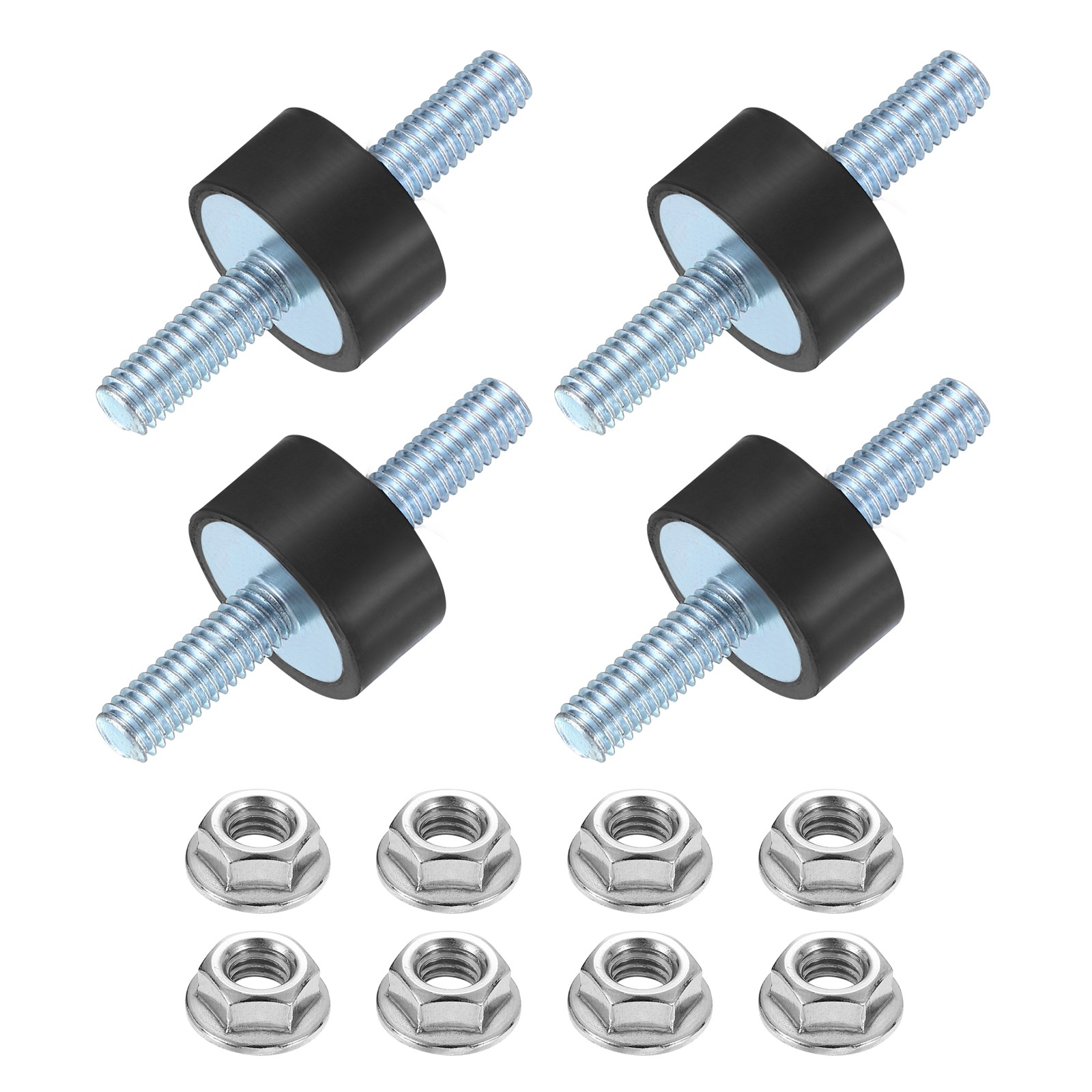 4Pcs M6 x 18mm Rubber Mounts 10 x 20mm Rubber Vibration Isolator with Nuts