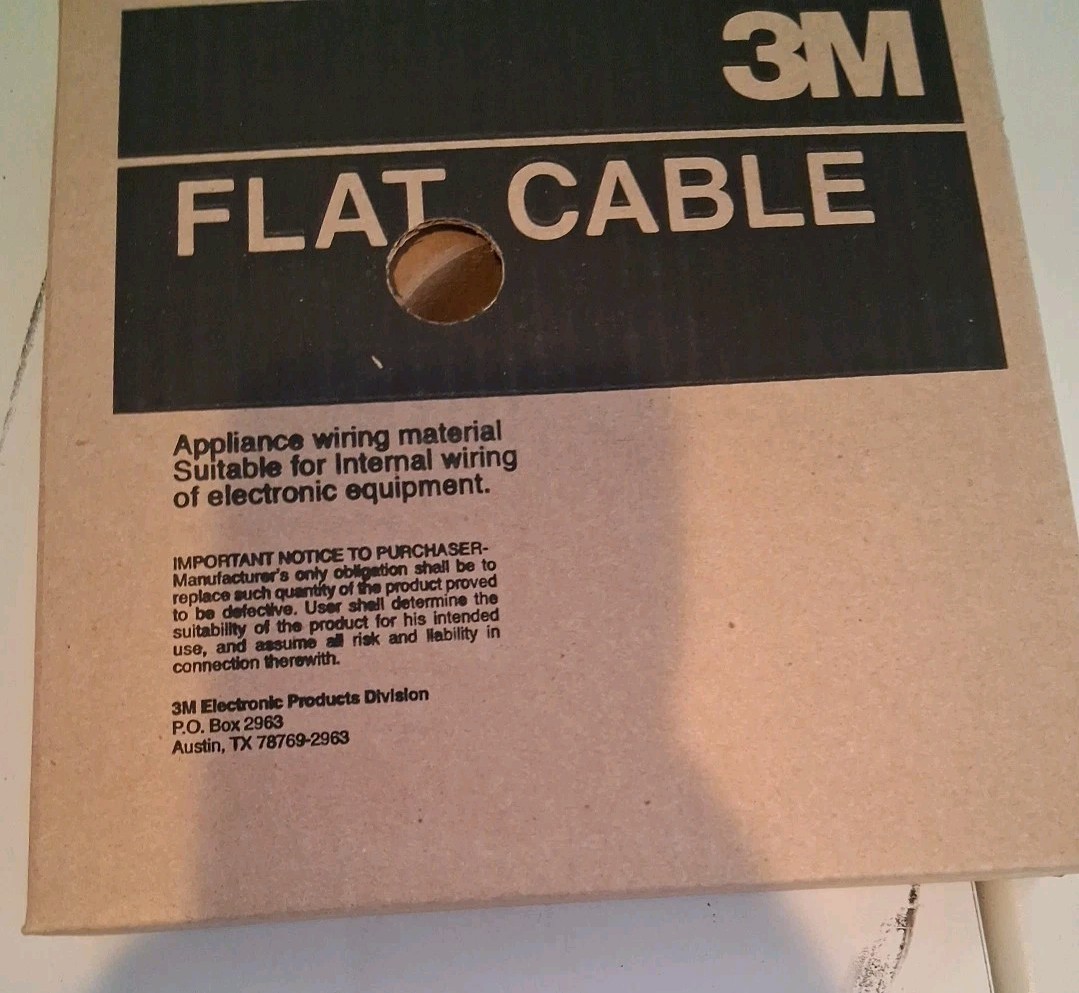 3M 3801/10 Flat Cables .050″ 10C ROUND 100′ GRAY 26AWG STRAND