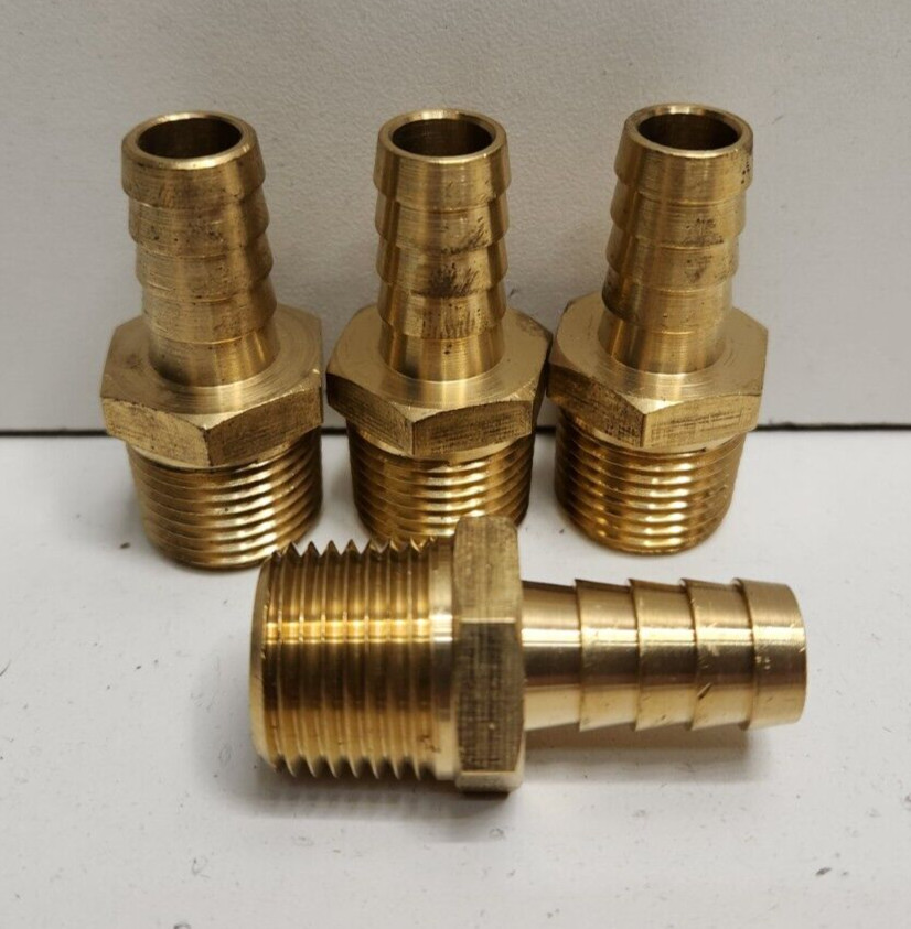 QTY 4 NEW OLD STOCK! MIDLAND 1/2″ TUBE OD X 1/2″ NPT HOSE BARBS ADAPTERS 32017