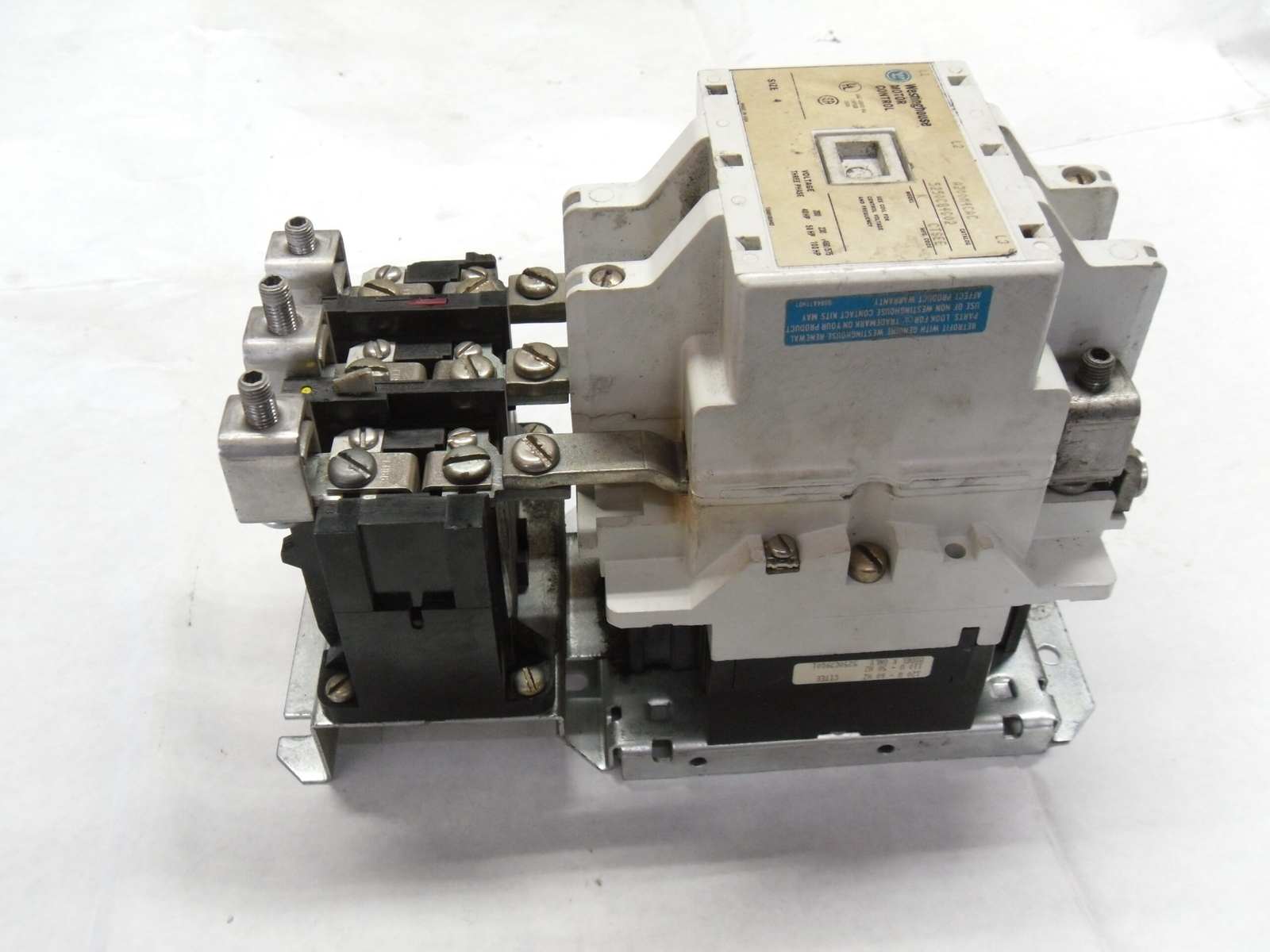 WESTINGHOUSE A200M4CAC MOTOR CONTROL W/ 5250C79G01 COIL W/ BA43A /A RELAY