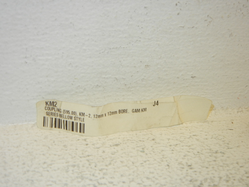 GAM KM-2 NEW 12MM X 12MM BORE KM SERIES BELLOW STYLE COUPLING KM2