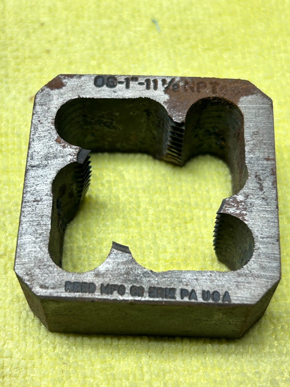 REED 1″-11 1/2 NPT OSP Chip-ejecting Die Self-starting Easy Cutting Vintage Box